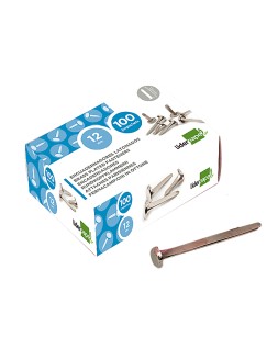Encuadernadores liderpapel niquelados n.3 19 mm caja de 100 unidades