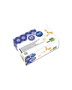 Encuadernadores liderpapel latonados con arandela 18 mm caja de 100 unidades