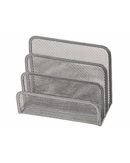 Soporte para cartas q-connect metalico rejilla gris 170x135x83 mm