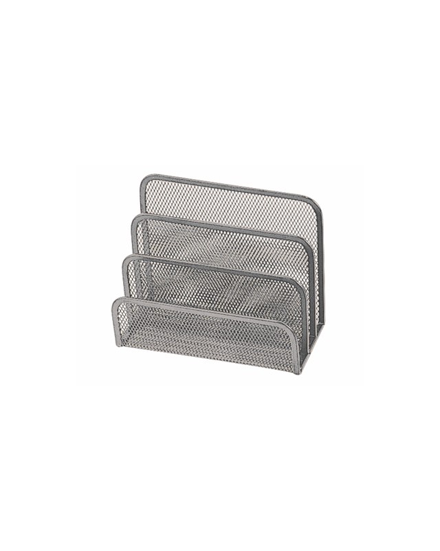 Soporte para cartas q-connect metalico rejilla gris 170x135x83 mm