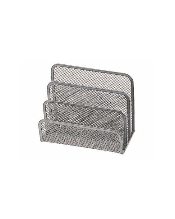 Soporte para cartas q-connect metalico rejilla gris 170x135x83 mm