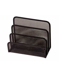 Soporte para cartas q-connect metalico rejilla negro 170x135x83mm