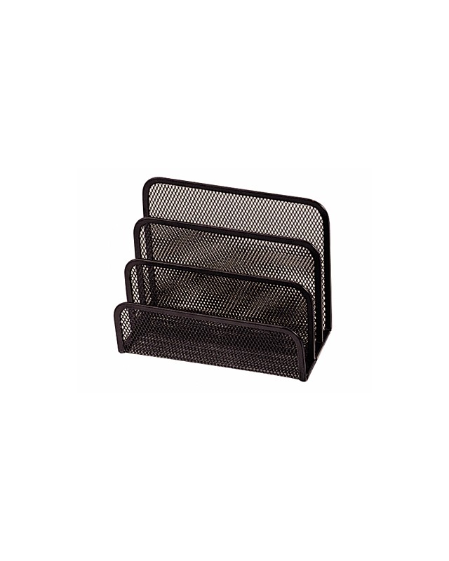 Soporte para cartas q-connect metalico rejilla negro 170x135x83mm
