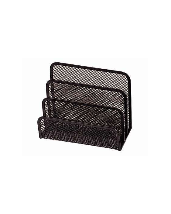 Soporte para cartas q-connect metalico rejilla negro 170x135x83mm