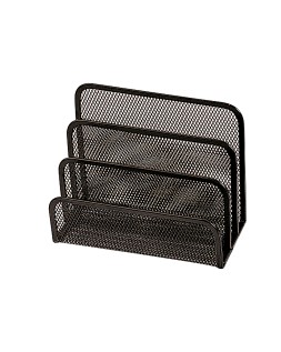 Soporte para cartas q-connect metalico rejilla negro 170x135x83mm