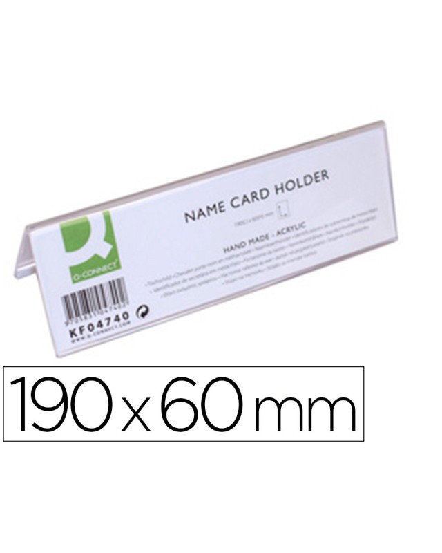 Identificador sobremesa q-connect metacrilato 190x60 mm ref.5727