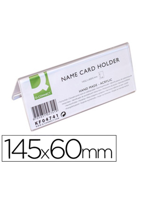 Identificador sobremesa q-connect metacrilato 145x60 mm ref.5728