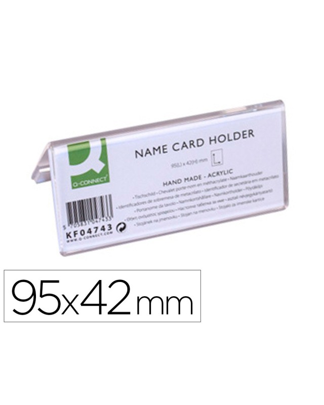 Identificador sobremesa q-connect metacrilato 95x42 mm ref.5730