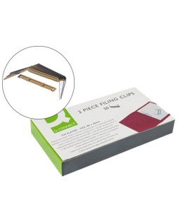 Encuadernador fastener q-connect dorado caja de 50 unidades