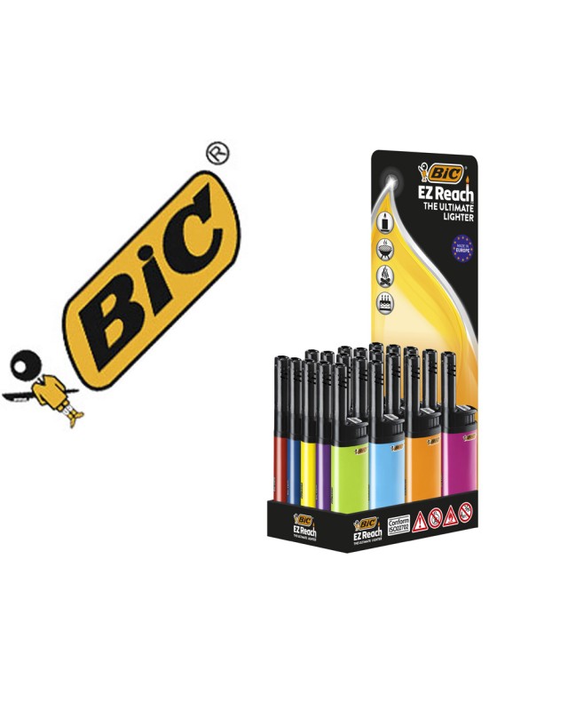 Encendedor bic ez reach j30 colores surtidos