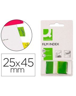Banderitas separadoras q-connect verdes dispensador de 50 unidades