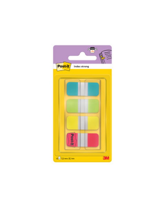 Banderitas separadoras rigidas dispensador 4 colores amarillo azul lima y rojo post-it index 676-alyr-eu