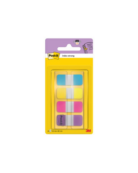 Banderitas separadoras rigidas dispensador 4 colores amarillo azul rosa y violeta post-it index 676-aypv-eu
