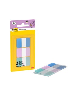 Banderitas separadoras rigidas dispensador post-it index strong 686-3 coast 25,4x38.1 mm pack de 36