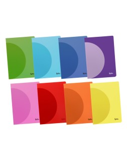 Libreta liderpapel 360 tapa de plastico a4 48 hojas 90gr horizontal con margen colores surtidos