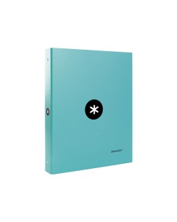 Carpeta antartik a4 forrada 4 anillas 25 mm redondas color menta