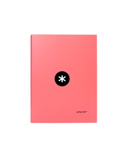 Carpeta antartik a4 forrada 4 anillas 25 mm redondas color coral