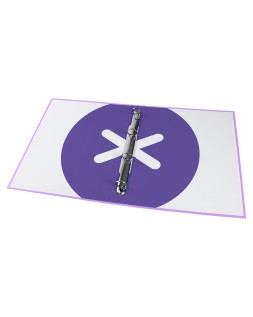 Carpeta antartik a4 forrada 4 anillas 25 mm redondas color lavanda