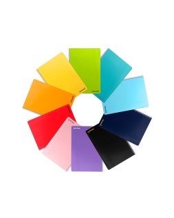 Cuaderno espiral liderpapel a4 micro smart tapa blanda 80h 60gr horizontal 7mm doble margen 4 taladros colores