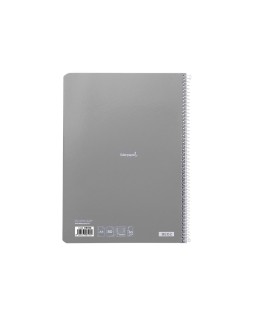 Cuaderno espiral liderpapel a4 micro smart tapa blanda 80h 60gr horizontal 7mm doble margen 4 taladros colores