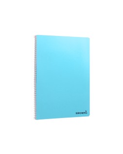 Cuaderno espiral liderpapel a4 micro smart tapa blanda 80h 60gr horizontal 7mm doble margen 4 taladros colores