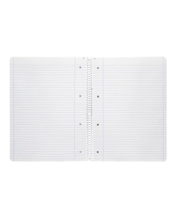Cuaderno espiral liderpapel a4 micro smart tapa blanda 80h 60gr horizontal 7mm doble margen 4 taladros colores