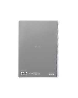 Cuaderno espiral liderpapel folio smart tapa blanda 80h 60gr cuadro 3mm con margen colores surtidos
