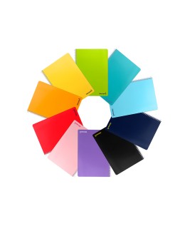 Cuaderno espiral liderpapel folio smart tapa blanda 80h 60gr pauta 2,5mm con margen colores surtidos
