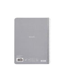 Cuaderno espiral liderpapel cuarto smart tapa blanda 80h 60gr pauta 3,5mm con margen colores surtidos