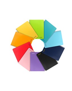 Cuaderno espiral liderpapel cuarto smart tapa blanda 80h 60gr milimetrado 2mm colores surtidos