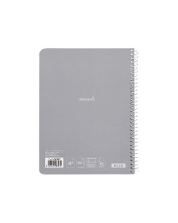 Cuaderno espiral liderpapel cuarto smart tapa blanda 80h 60gr rayado montessori 3,5mm colores surtidos