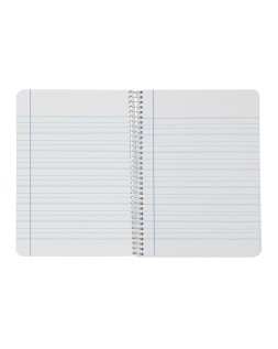 Cuaderno espiral liderpapel cuarto smart tapa blanda 80h 60gr rayado montessori 3,5mm colores surtidos