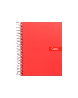 Cuaderno espiral liderpapel a5 crafty tapa forrada 80h 90gr pauta estrecha 2,5mm con margen colores surtidos