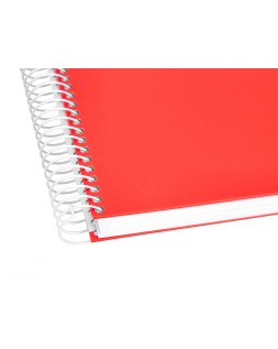 Cuaderno espiral liderpapel a5 crafty tapa forrada 80h 90gr pauta estrecha 2,5mm con margen colores surtidos