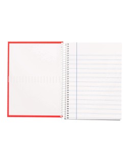 Cuaderno espiral liderpapel a5 crafty tapa forrada 80h 90gr pauta estrecha 2,5mm con margen colores surtidos
