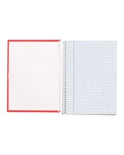 Cuaderno espiral liderpapel a5 crafty tapa forrada 80h 90gr milimetrado 2mm colores surtidos