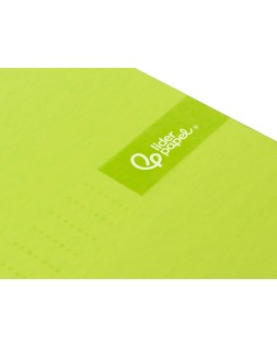 Cuaderno espiral liderpapel a5 micro crafty tapa forrada 120h 90gr cuadro 5mm 5 bandas 6 taladros color verde