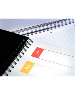 Cuaderno espiral liderpapel a5 micro executive tapa plastico 100h 80gr cuadro 5mm 5 se paradores con gomilla azul