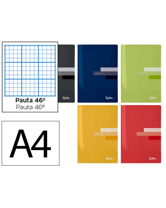 Libreta liderpapel scriptus a4 48 hojas 90gr rayado nº46
