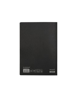 Libreta liderpapel tapa negra a4 80 hojas 60gr horizontal con doble margen