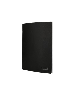 Libreta liderpapel tapa negra a4 80 hojas 60gr horizontal con doble margen