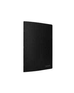 Libreta liderpapel tapa negra a4 80 hojas 60gr horizontal con doble margen