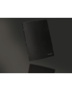 Libreta liderpapel tapa negra a4 80 hojas 60gr horizontal con doble margen