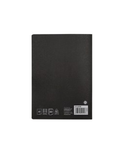 Libreta liderpapel tapa negra a5 80 hojas 60gr horizontal con doble margen