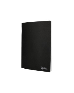 Libreta liderpapel tapa negra a5 80 hojas 60gr liso con doble margen