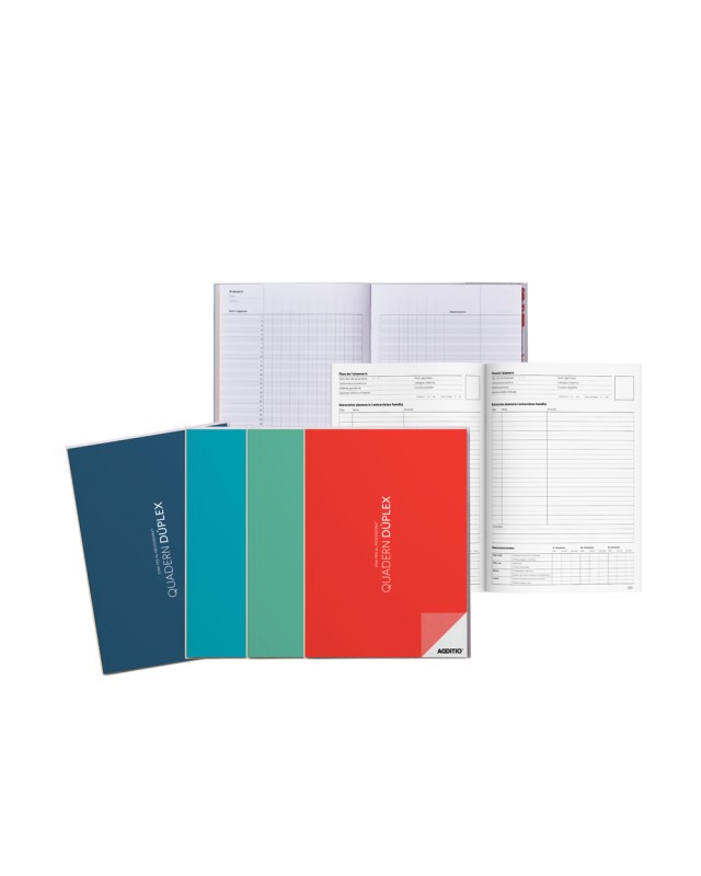 Cuaderno duplex catalan additio din a4 evaluacion continua y tutoria