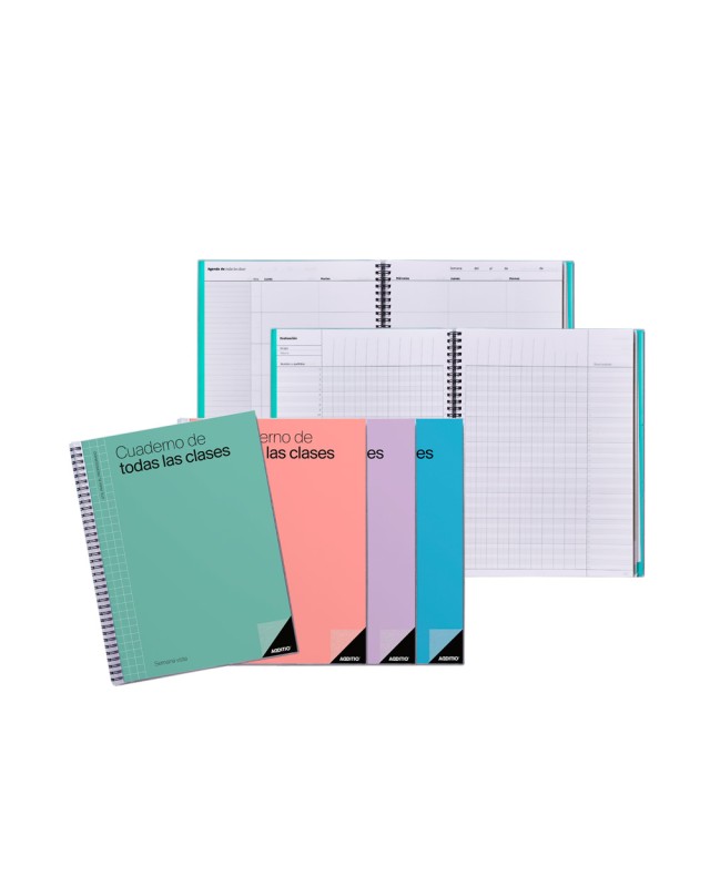 Cuaderno de todas las clases sv additio plan mensual del curso evaluacion continua y programacion semanal 22,5x31cm