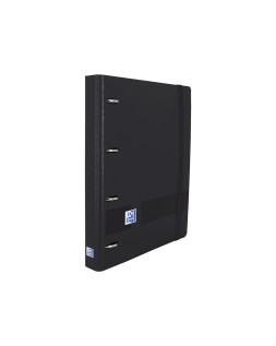 Carpeta con recambio oxford classic europeanbinder din a4+4 anillas 35 mm recambio 100 hcuadro 5 mm color negro
