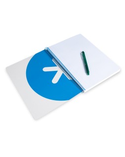 Cuaderno espiral a4 antartik tapa dura 80h 90gr cuadro 4mm con margen color rojo