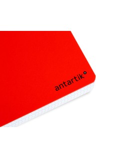 Cuaderno espiral a4 antartik tapa dura 80h 90gr cuadro 4mm con margen color rojo